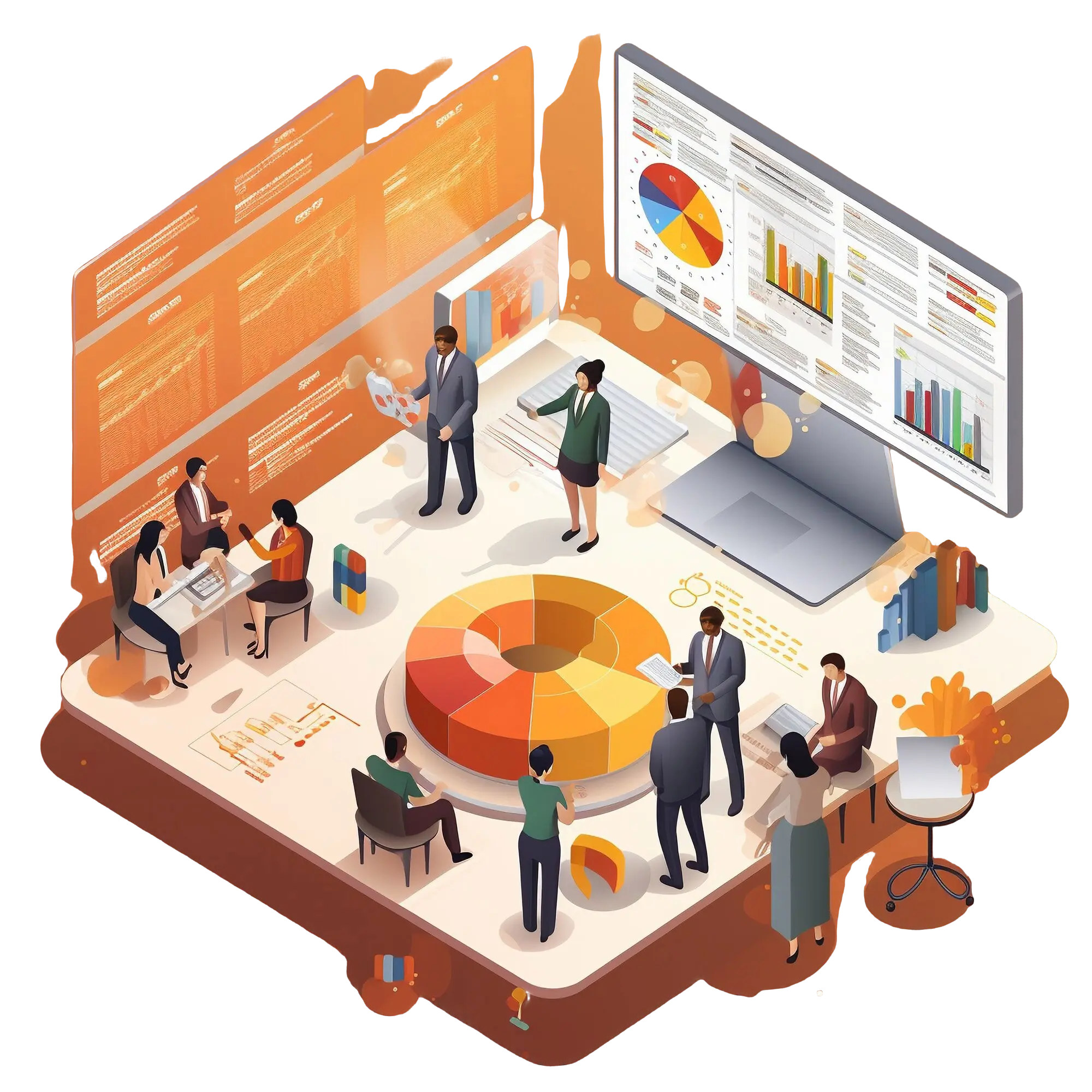 Hero illustration showing IT & Non-IT solutions